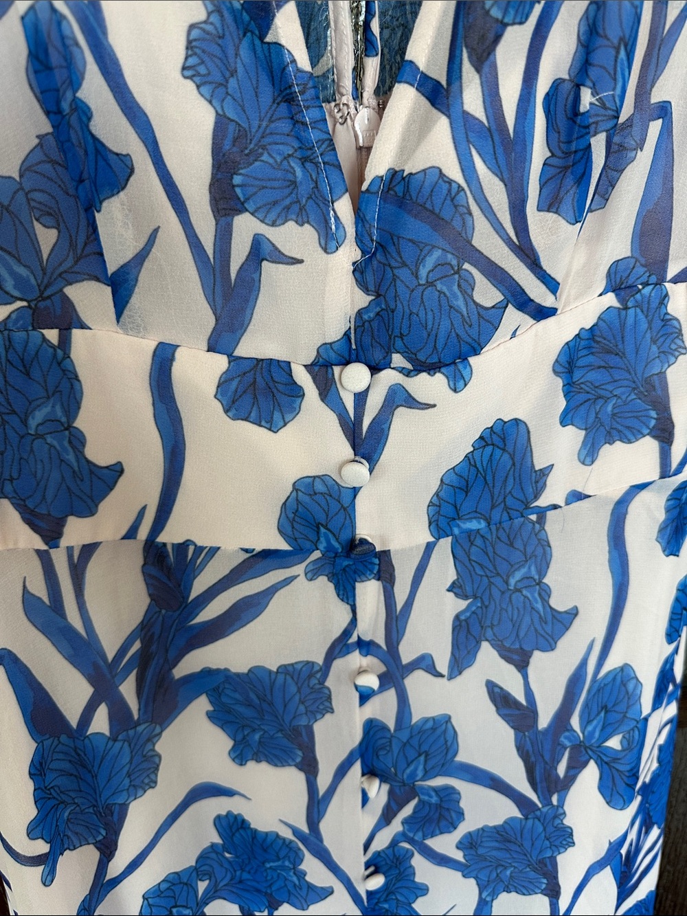 Hutch Nia Floral Dress size 6 Blue Floral V-Neck Maxi Dress - Women - Picture 10 of 15